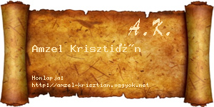 Amzel Krisztián névjegykártya